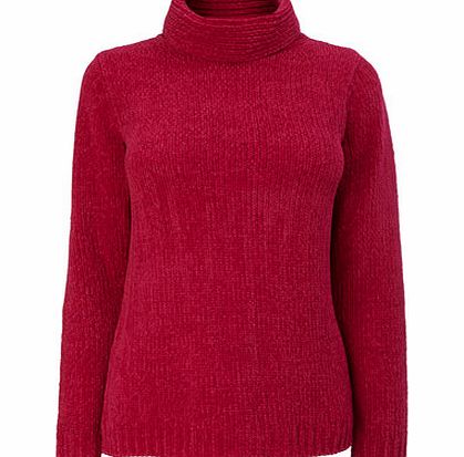 Womens Pink Cowl Neck Jumper, pink 586660528