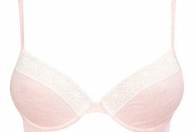 Womens Pink Marl Softie T-Shirt Bra, pink marl