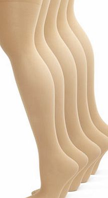 Bhs Womens Sand 5 Pairs of 20 Denier Nylon Tights,