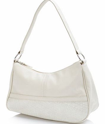 Womens Stone Weave Simple Scoop Bag, stone