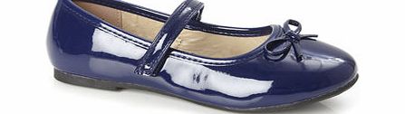 Bhs Younger Girls Navy Ballerina Pumps, navy