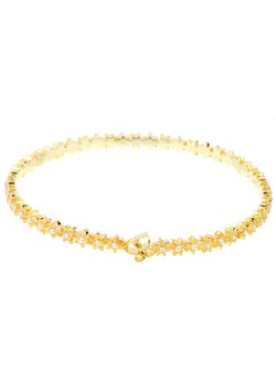 Gold Plated Flower Stacker Bangle LB297/72B