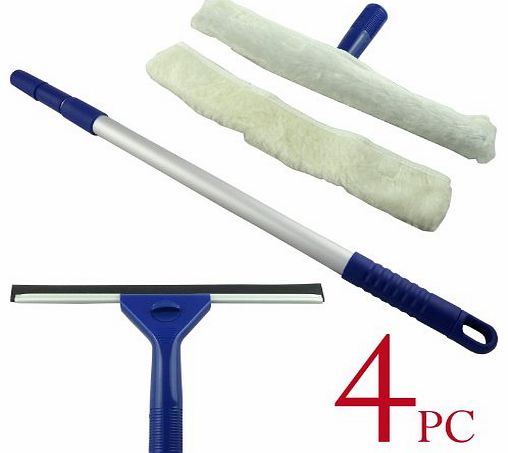 Window Wash Kit - 4 Piece Telescopic Window Cleaning Set (1 Kit)