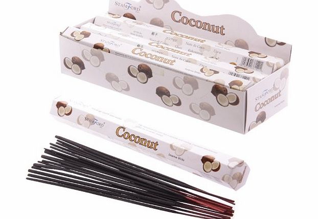 Big Bargain Store 37140 Coconut Stamford Premium Hex Incense Sticks