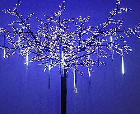 Bigbang 50cm-240-LED 8 Falling Rain Drop/icicle Snow Fall Snowfall String Meteor LED Xmas Tree Cascading Light Fairy Christmas Wedding Holiday Party Garden Outdoor Decor (White)