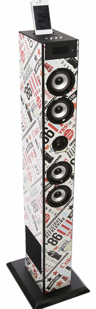 BigBen Retro Coca-Cola Multimedia Tower Speaker from