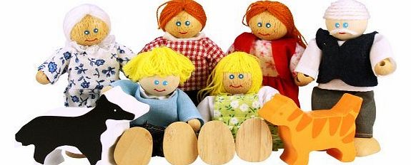 Bigjigs Toys JT117 Heritage Playset Doll Family