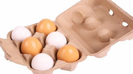 Bigjigs Toys Six Wooden Eggs