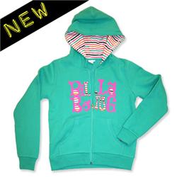 Girls Bussonia Zip Hoody - Sea Green