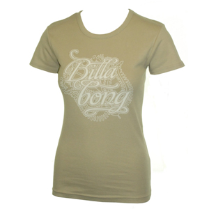 Ladies Billabong Pacif Way Tee Shirt. Simply Taupe