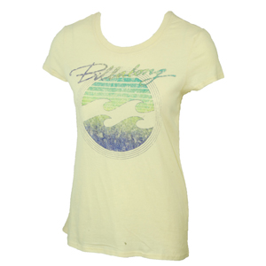 Ladies Billabong Lysander T-Shirt. Yellow