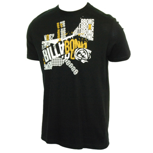 Mens Billabong Attack T-Shirt. Black