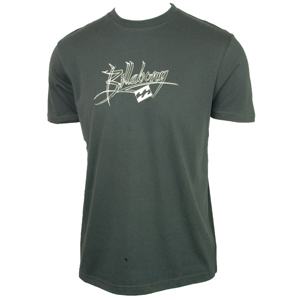 Mens Billabong Landcaster T-Shirt. Macadam