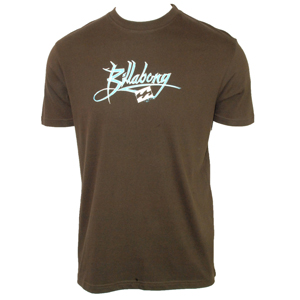 Mens Billabong Landcaster T-Shirt. Turkish Coffee