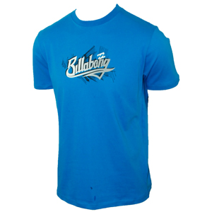 Mens Billabong Tiempo T-Shirt. Acid Blue