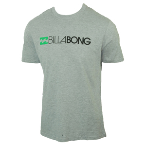 Mens Billabong Trifecta T-Shirt. Grey Heather