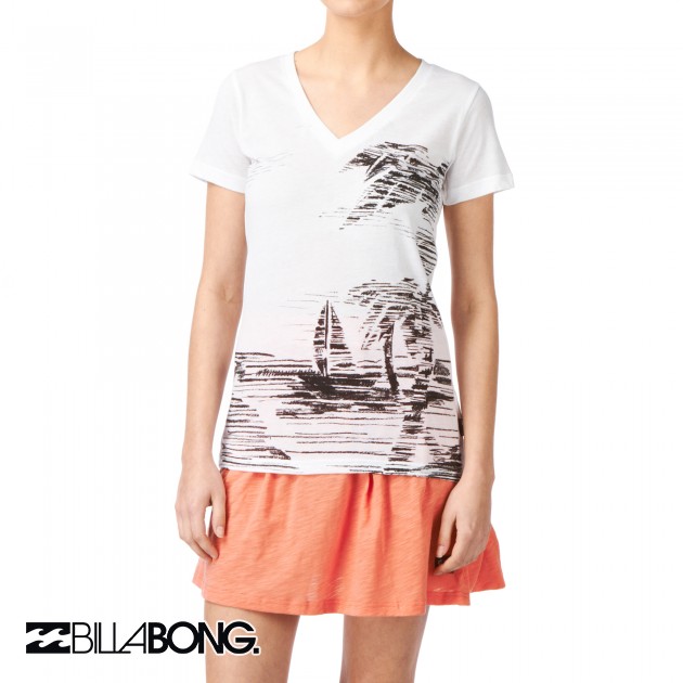 Womens Billabong Chandi T-Shirt - White