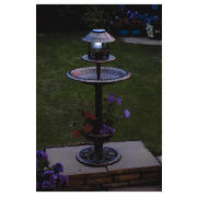 Bath / Feeder with solar light and planter