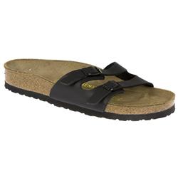 Birkenstock Female Ibiza Leather Upper in Black, White