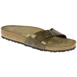 Birkenstock Female Madrid Leather Upper in Golden Brown