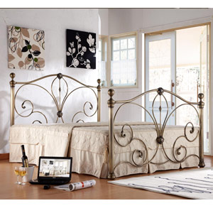 Akita 5FT Kingsize Bedstead - Brass