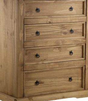 Corona 4-Drawer Chest, Waxed Pine