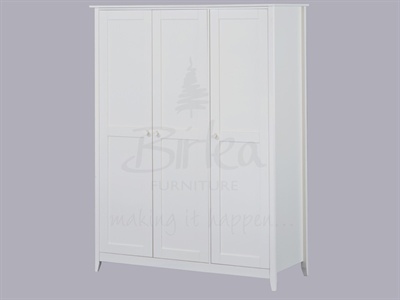 Cotswold 3 Door Wardrobe White Small Single