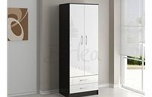 Lynx 2 Door Combination Wardrobe Black