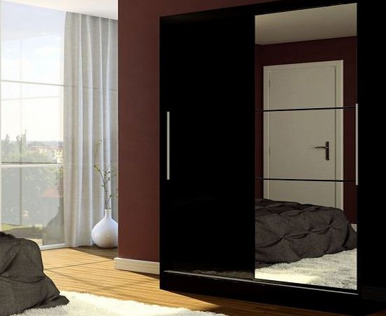 Birlea Lynx 2 Door Sliding Wardrobe Finish: Black