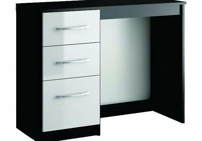 Birlea Lynx 3 Drawer Dressing Table, Black amp; White