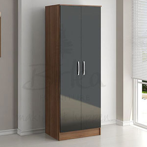 Lynx Black 2 Door Wardrobe