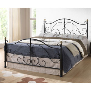 Milano 4FT 6 Double Bedstead - Black