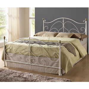 Milano 4FT 6 Double Bedstead - Cream