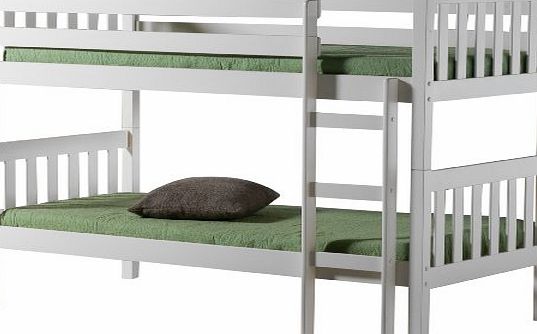 Birlea Seattle 3ft Single Wooden Bunk Bed, Ivory