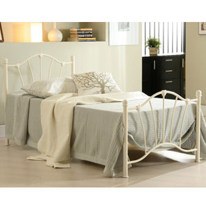 Sophia 3FT Single Bedstead - Cream