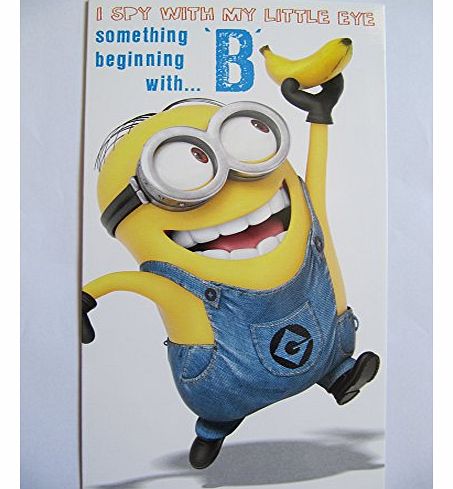 Birthday Cards General FANTASTIC DESPICABLE ME2 WITH THE MINIONS SOMETHING BEGINNING WITH B BIRTHDAY GREETING CARD