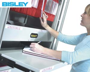 Bisley roll out shelf grey