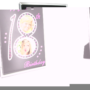 Black and Crystal 18th Birthday Photo Frame