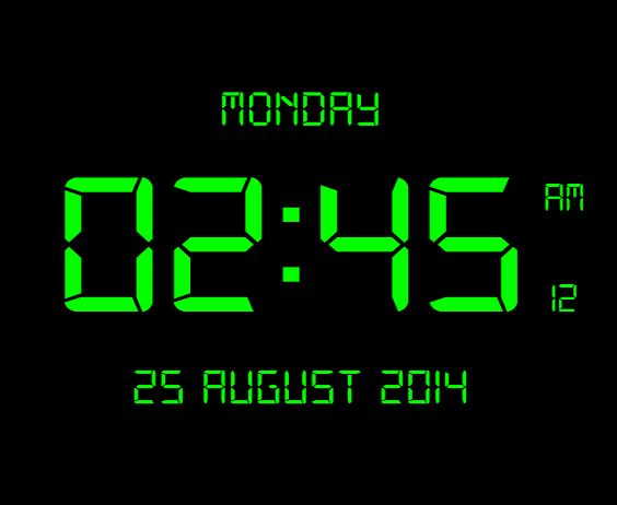 Black Art Studio LED Digital Clock Live Wallpaper