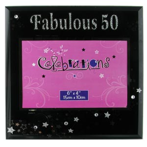 Black Crystal Sparkly Fabulous 50 Birthday Photo