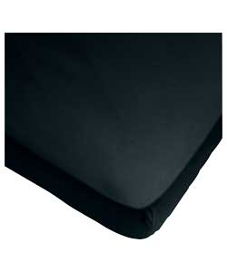 Black Egyptian Cotton Fitted Sheet - Kingsize