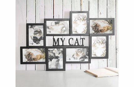 Black My Cat Eight Multi Photo Wall Hanging