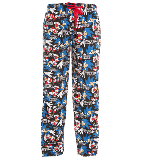 Black Sonic The Hedgehog Lounge Pants