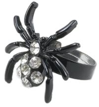 Spider Ring w Rhinestones