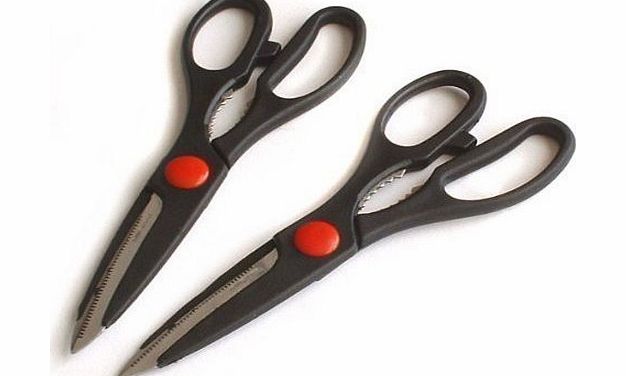 Blackspur HEAVY DUTY SCISSORS X 2 IDEAL FOR KITCHEN OR GARDEN USE STEEL BLADES