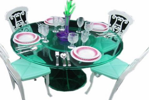 Barbie Doll House Fashion Dinner Table Set