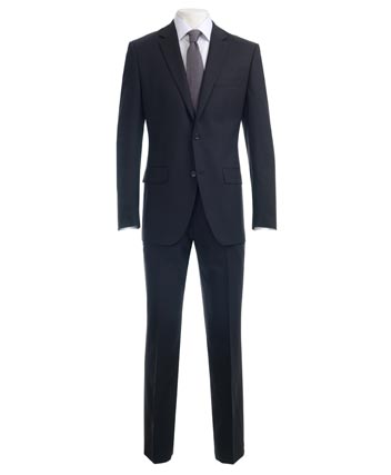 Mens Suit Blazer Black Herringbone