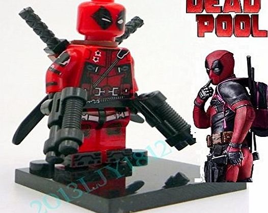 Blocks tashred32 Deadpool minifigure RED Deadpool Wade Wilson Wolverine Avengers Building