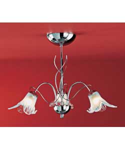 Blossom Chrome 3 Light Ceiling Fitting