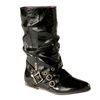 Eyelet Strap Flat Boots